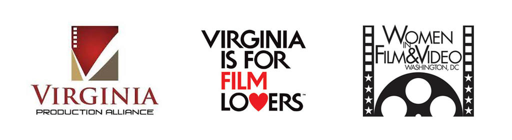 Film Partnership Logos: VA Production Alliance, VA Film Office, and WIFV
